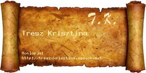 Tresz Krisztina névjegykártya